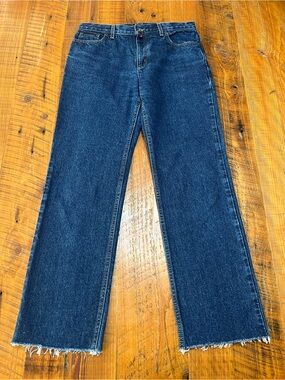 DKNY Vintage High Rise Jeans in Dark Blue Size 8